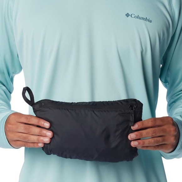 Columbia Black Windbreaker Jacket Lightweight Water-Resistant - Picture 3 of 11